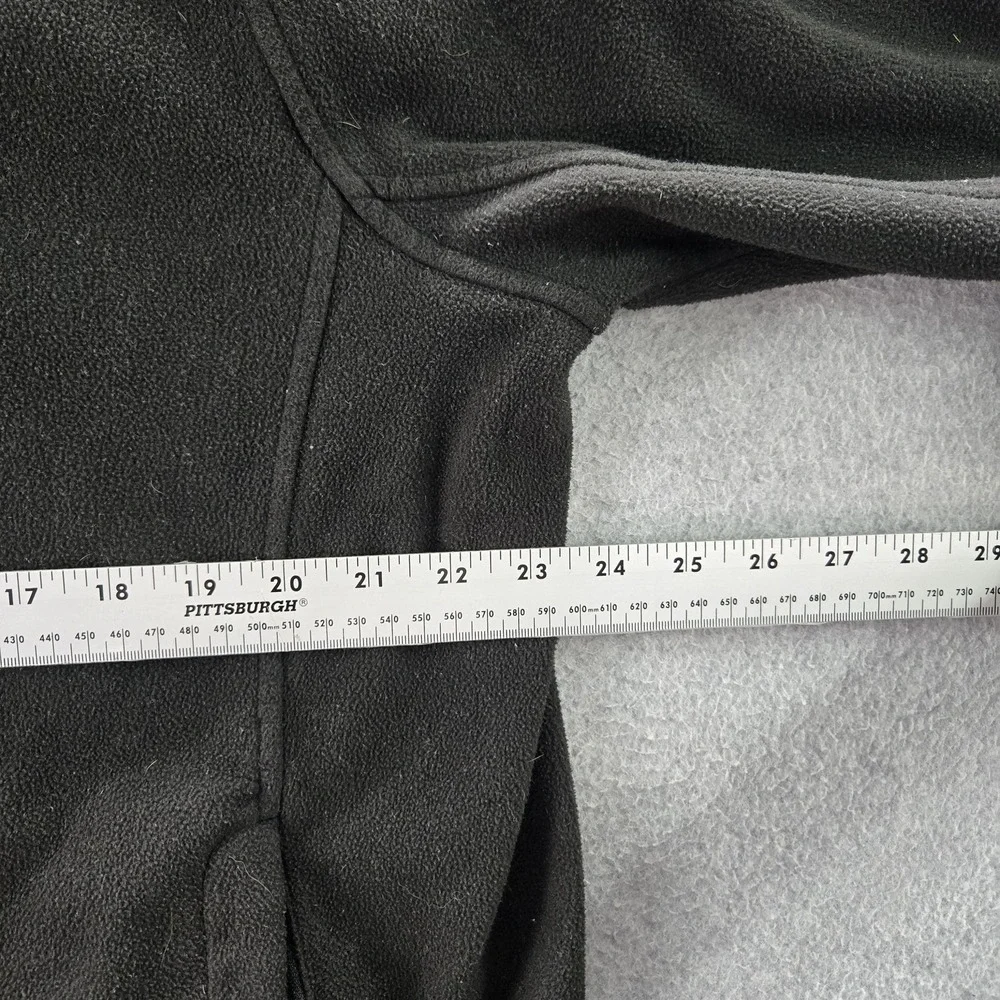 The North Face Men Jacket XL‎ Black Fleece Activewear Gorpcore Logo Zipper Long